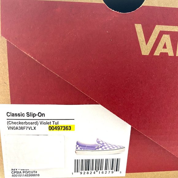 VANS Classic Slip-On Violet Purple Men’s Size Textile Low Top VN0A38F7VLX - Picture 10 of 10